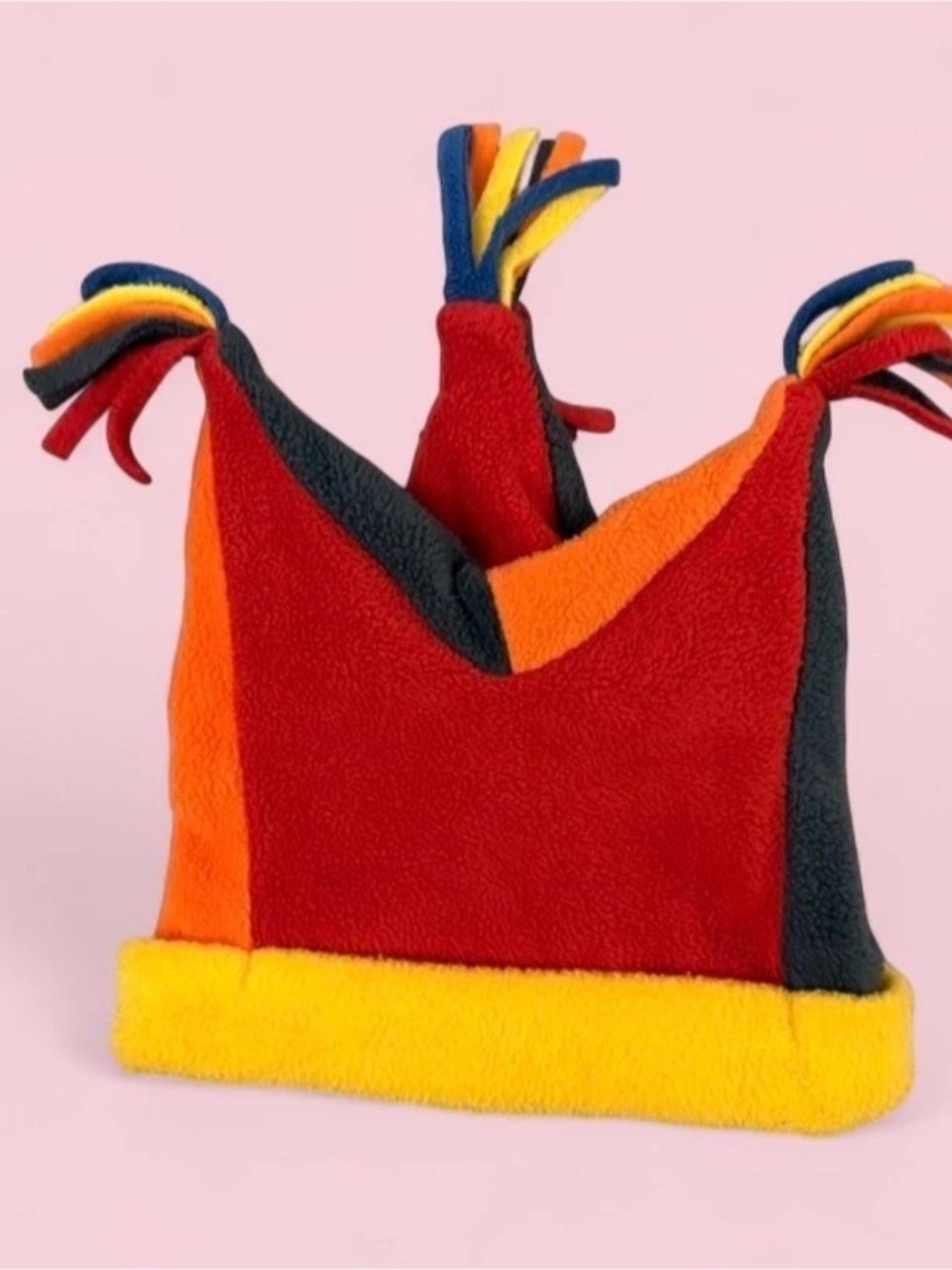 Vintage Y2K 2005 Old Navy Fleece Multi-Color Jester Hat Sz 2T/3T